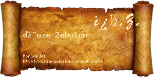 Ősze Zebulon névjegykártya